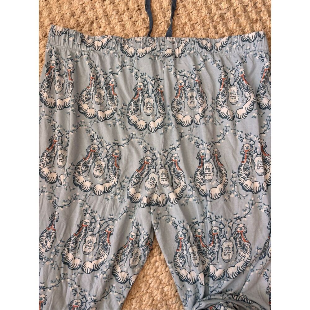 NWOT Spartina 449 chinoiserie Toile Pajama Pants Blue Coastal Lounge Sleepwear X - Picture 5 of 7
